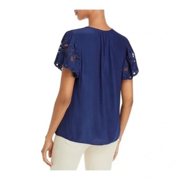 RAMY BROOK Rochelle Broderie Anglaise Blouse - NWT XS - Picture 2 of 4